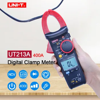 UNI-T UT213A Цифровой клещевой измеритель переменного тока вольтметр постоянного тока Амперметр переменного тока омметр Тестер емкости Частоты Автоматический диапазон NCV Мультиметр