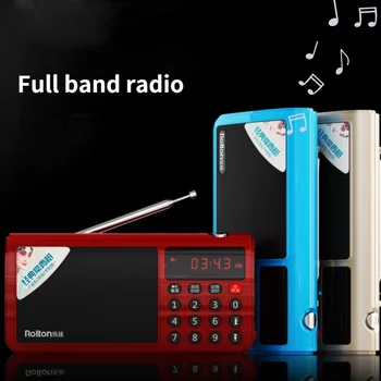 Полнодиапазонное радио, портативный мировой диапазон FM/MW/SW, стереодинамик, Музыкальный mp3-плеер, SD/TF-карта для ПК, iPod Phone T50